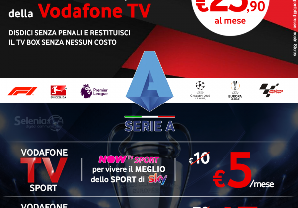 Fibra Vodafone con tutto lo Sport di Sky